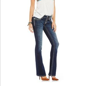 Miss Me Thick-Stitch Stretch Denim Bootcut sz 27